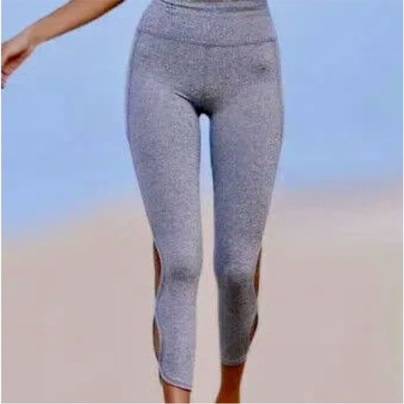 FREE PEOPLE FP Movement Infinity Gray Leggings with Cutout Details - Picture 5 of 14